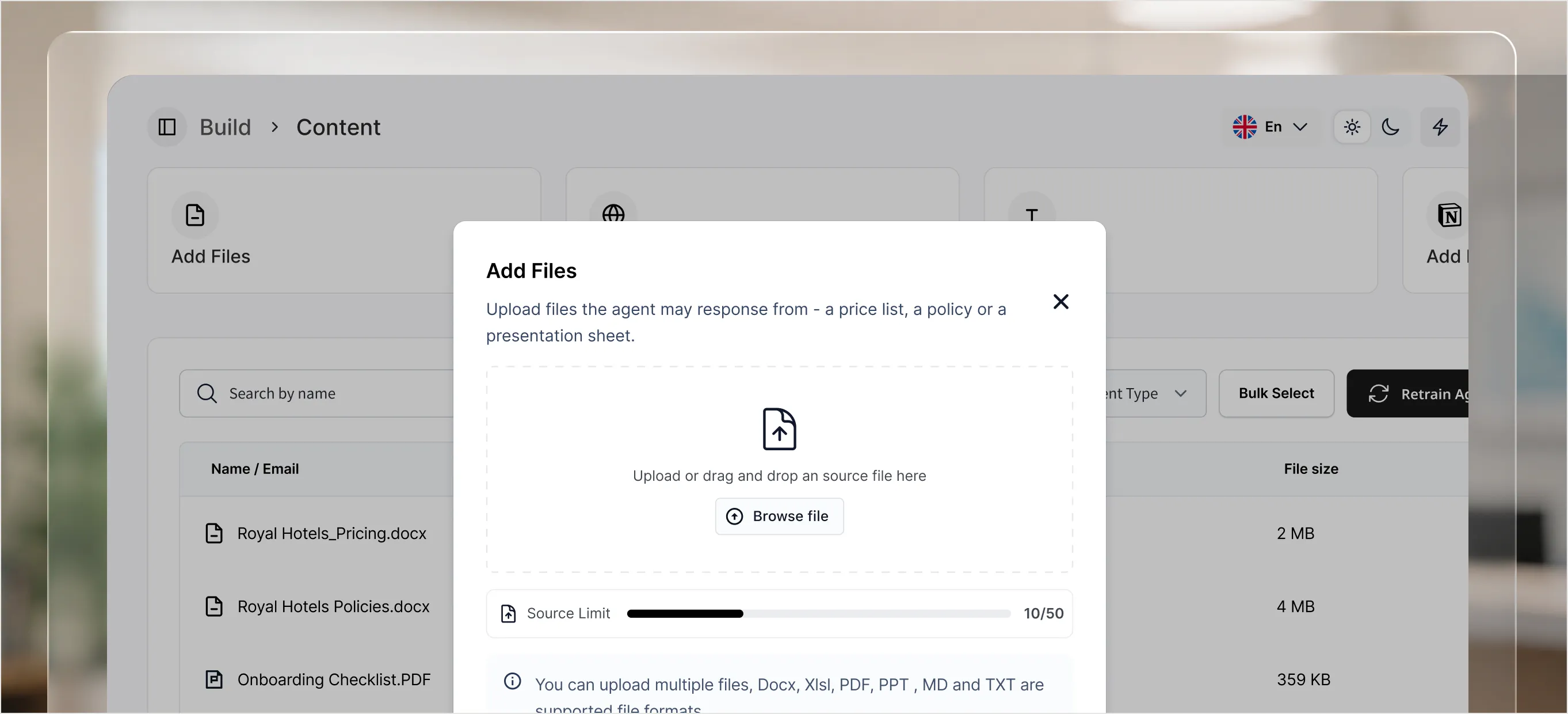 Configuring an AI agent's knowledge, tone of voice and handoff rules in Fellix