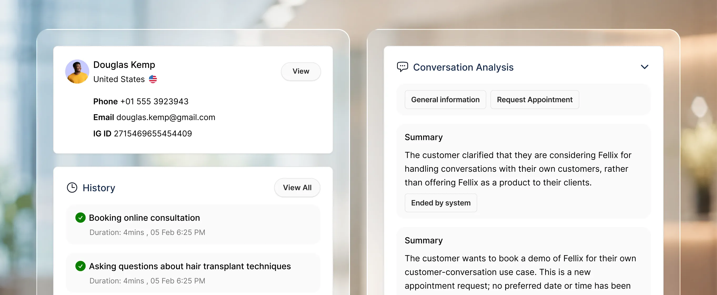 The Co-pilot activity log listing each AI action with its actor and timestamp
